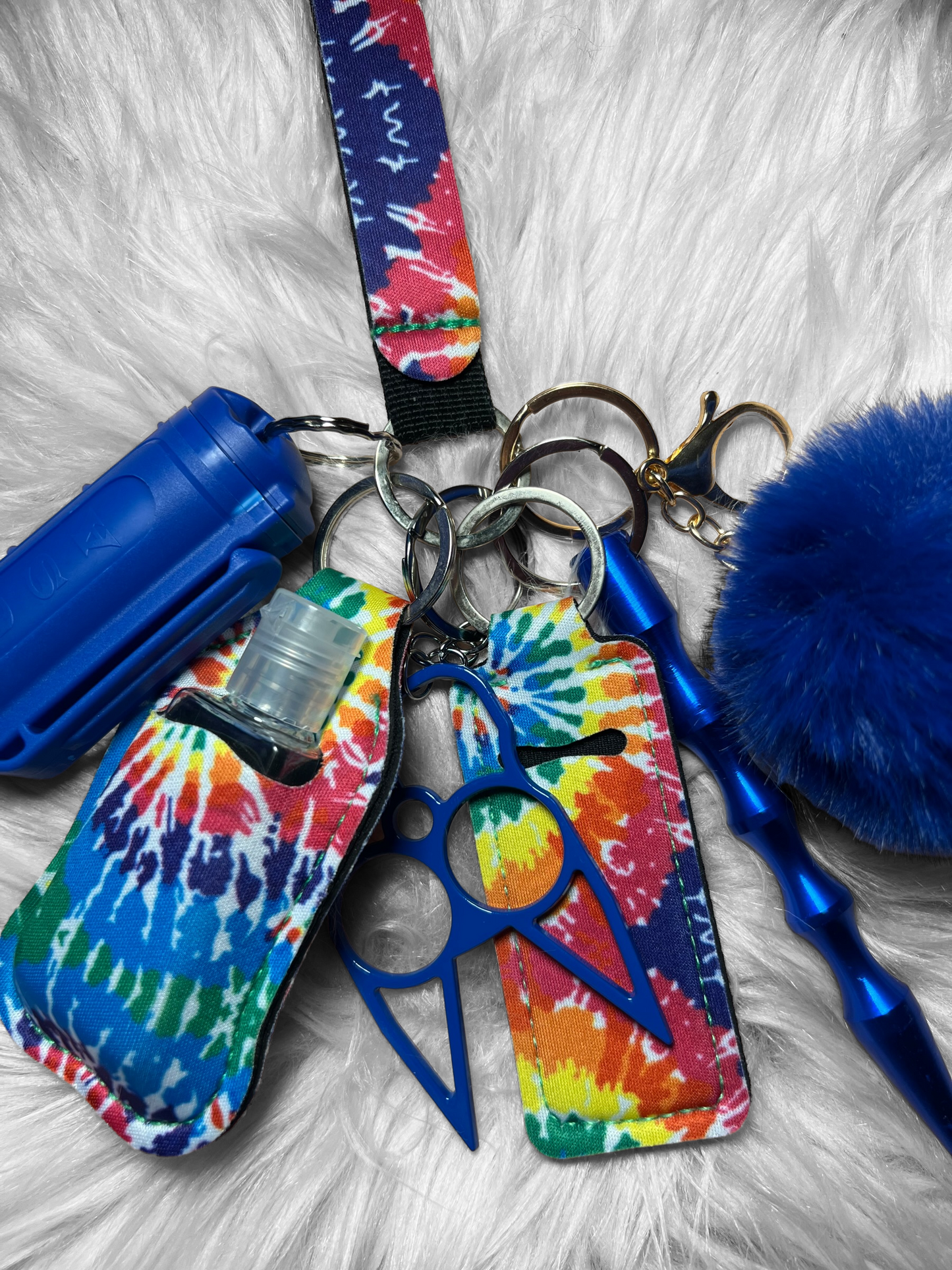 Color splash self defense keychain
