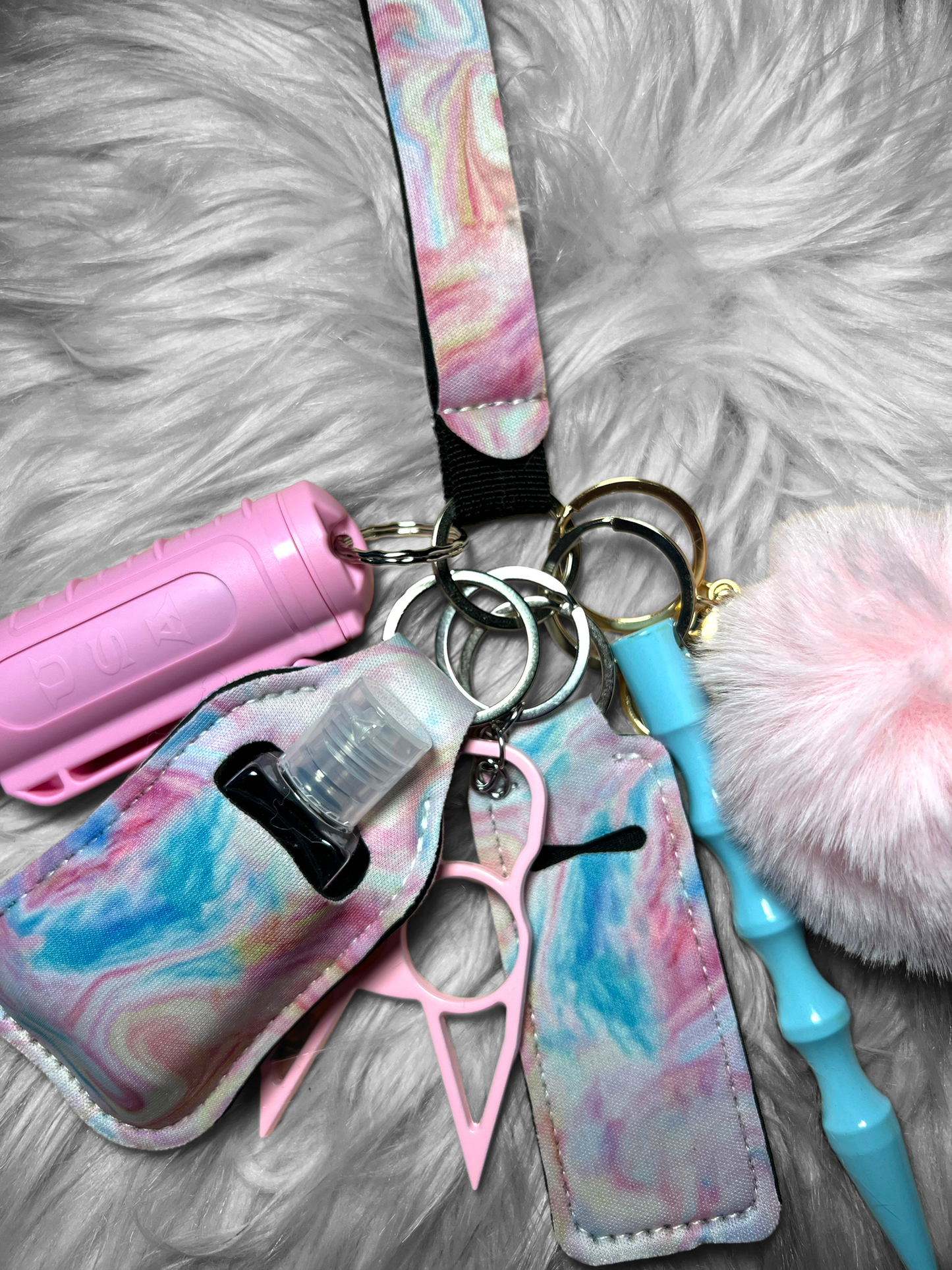 Cotton Candy delight self defense keychain