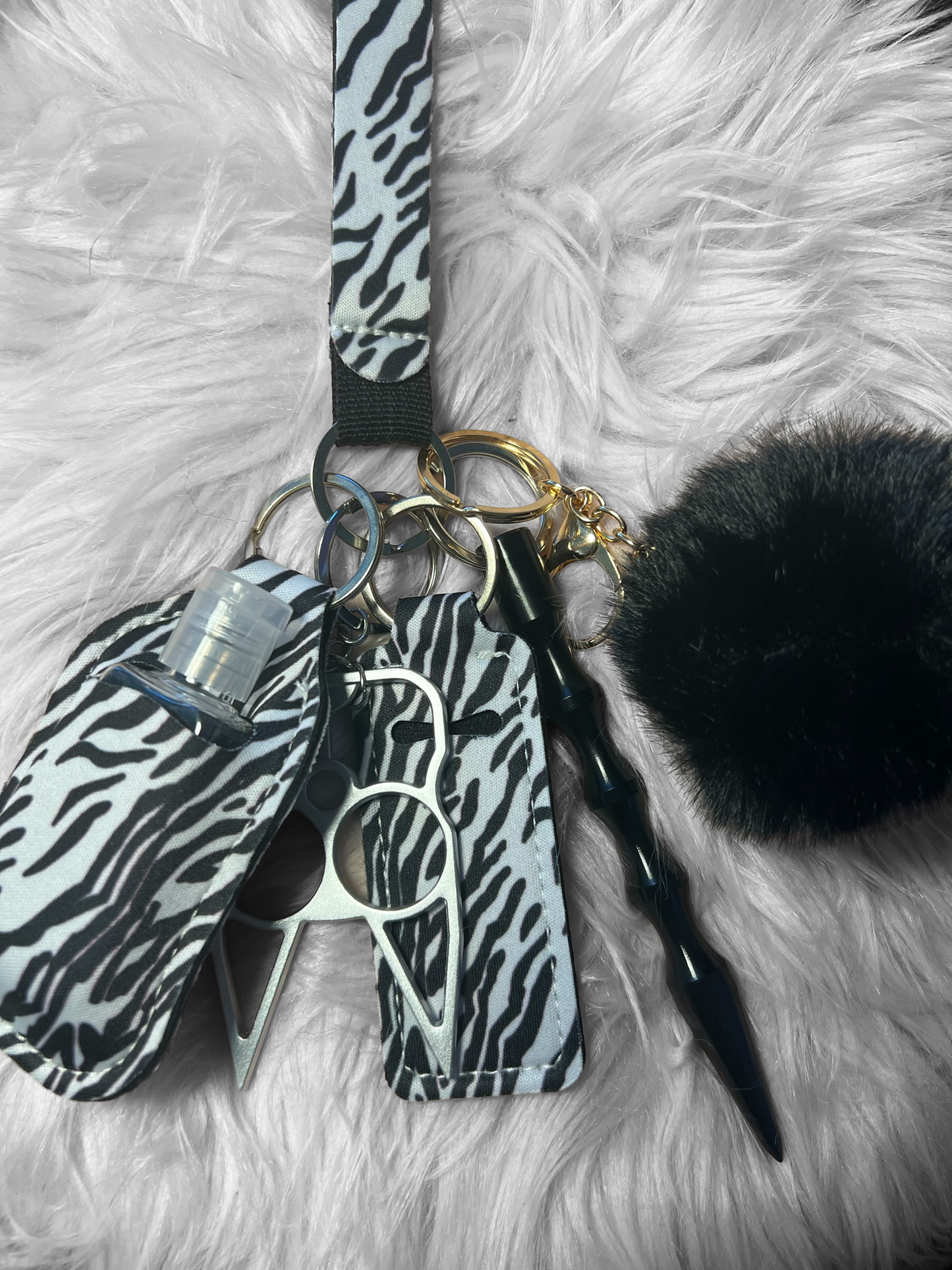 Zebra Pretty self defense keychain