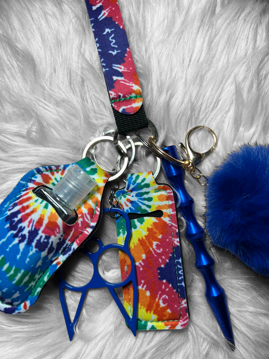 Color splash self defense keychain
