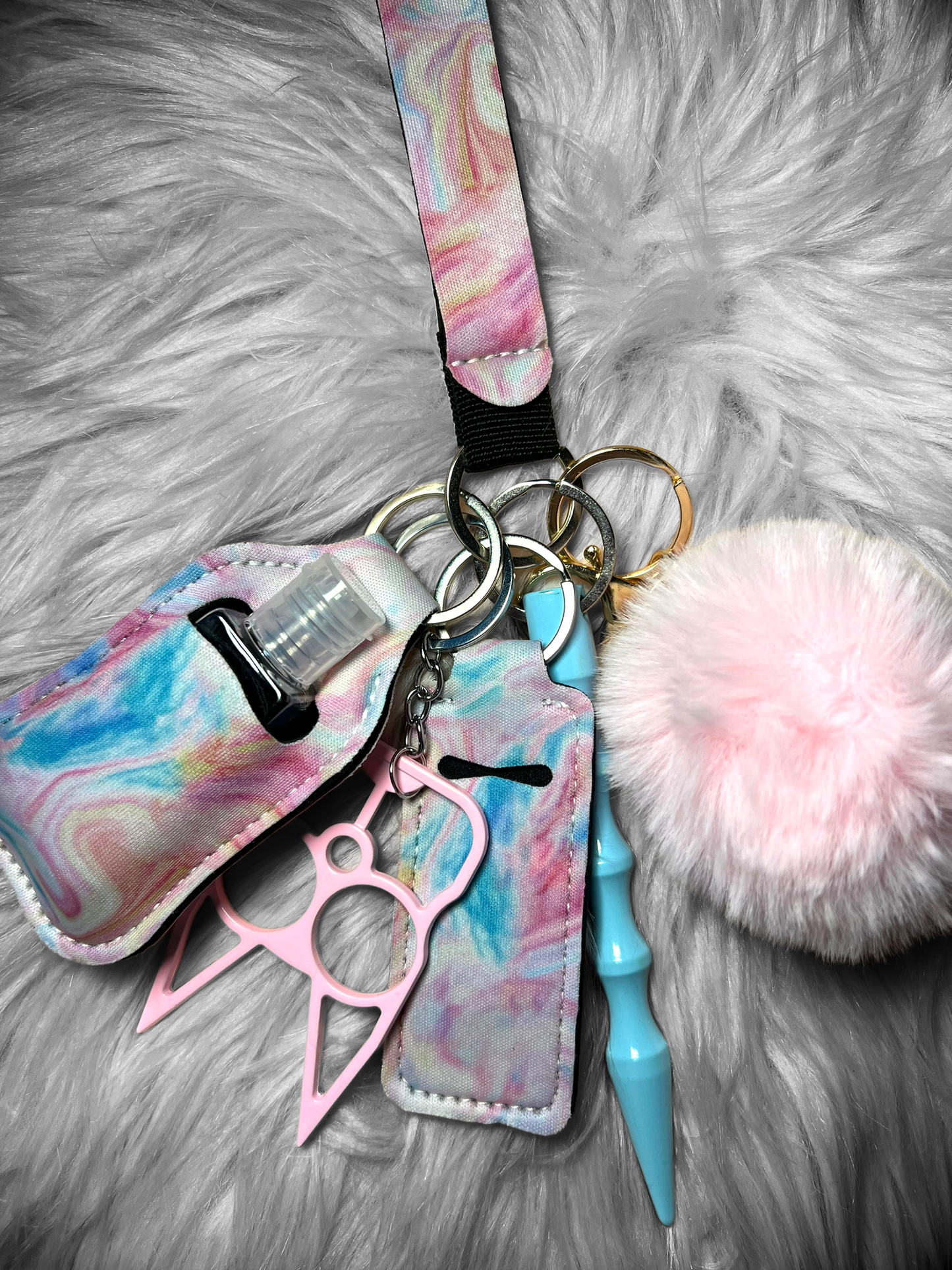 Cotton Candy delight self defense keychain