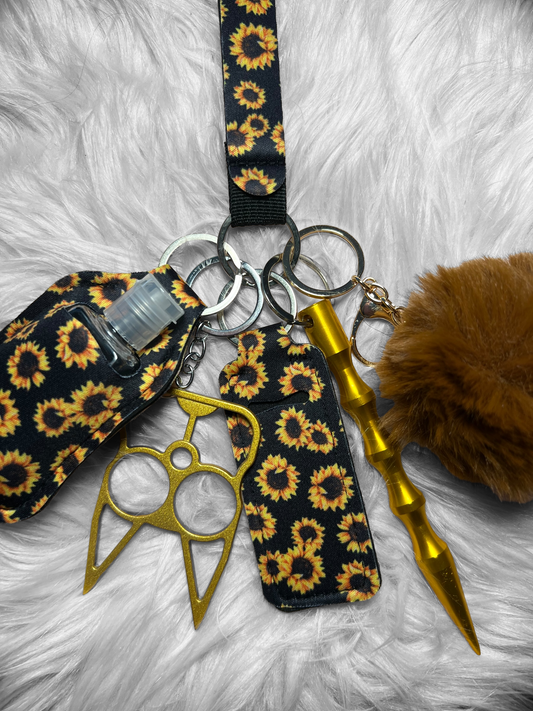 Floral bliss remix self defense keychain