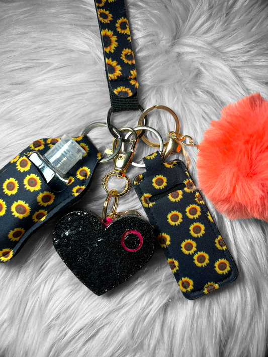 Flower Power safety alarm keychain