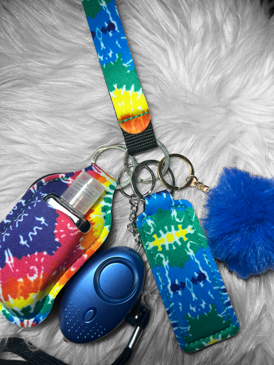 Kid color splash safety alarm keychain