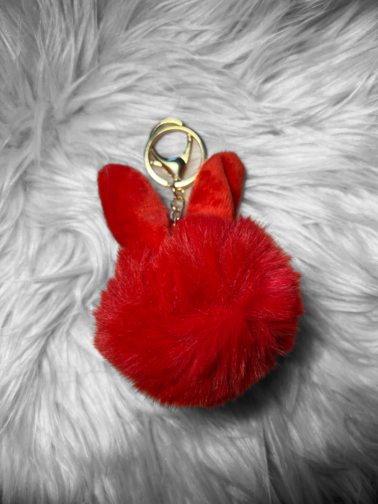 Red bunny pom pom