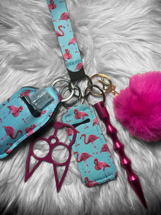 Flamingo Cutie self defense keychain