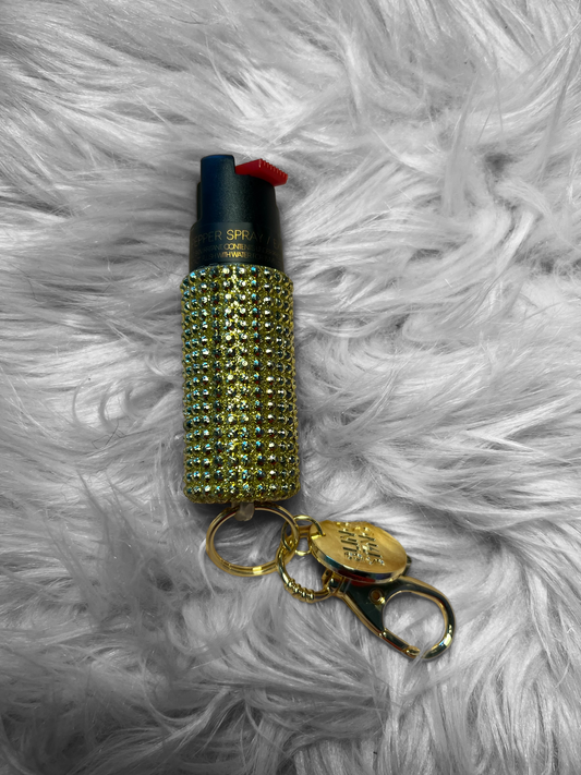 Gold Jeweled Pepper spray