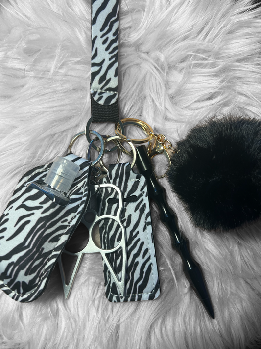 Zebra Pretty self defense keychain