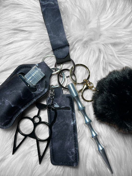 Darkest marble Barbie self defense keychain