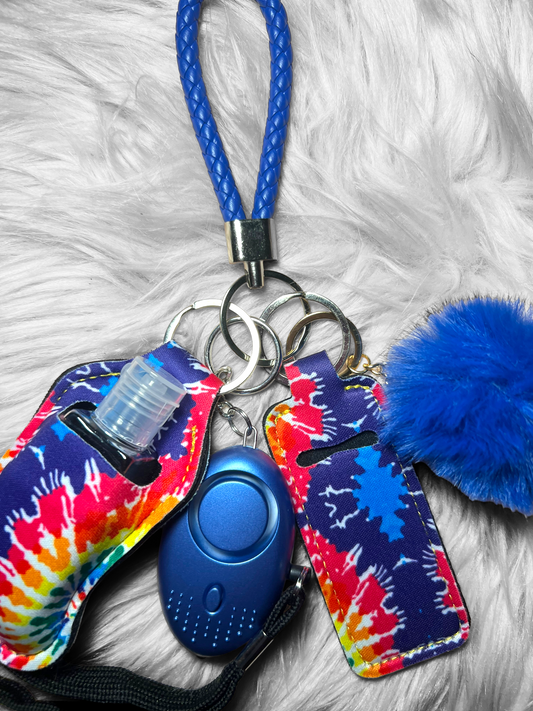 Kids color splash remix safety alarm keychain