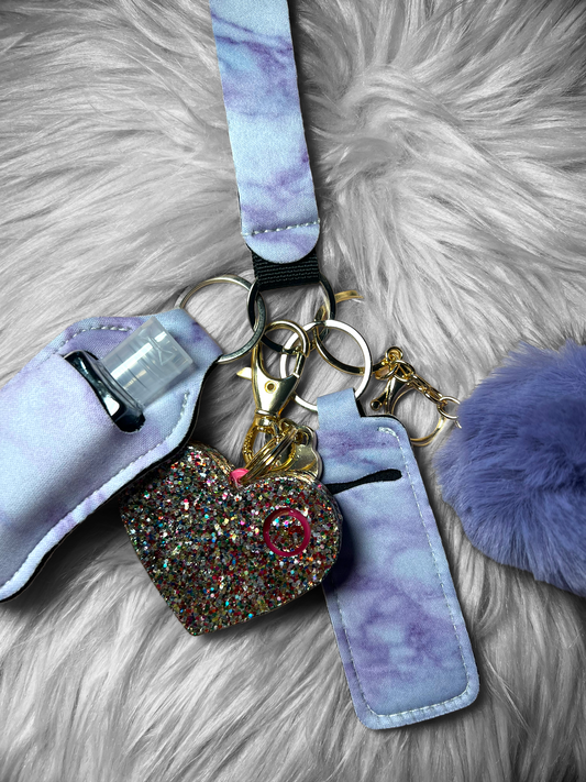 Purple Fairy safety alarm keychain