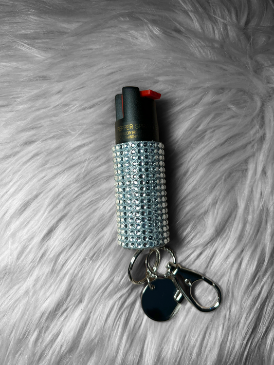 Silver Jeweled pepper spray